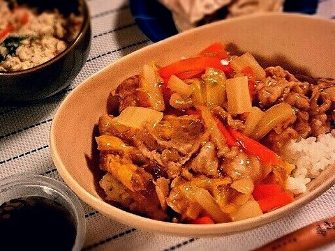 白菜と豚こまの簡単中華丼